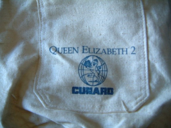 EARLY SHIP'S DUFFEL BAG FROM THE LINER QE2